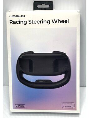 JSAUX Racing Steering Wheel 2-Pack Nintendo Switch 2 Joy-Con Grip Accessories
